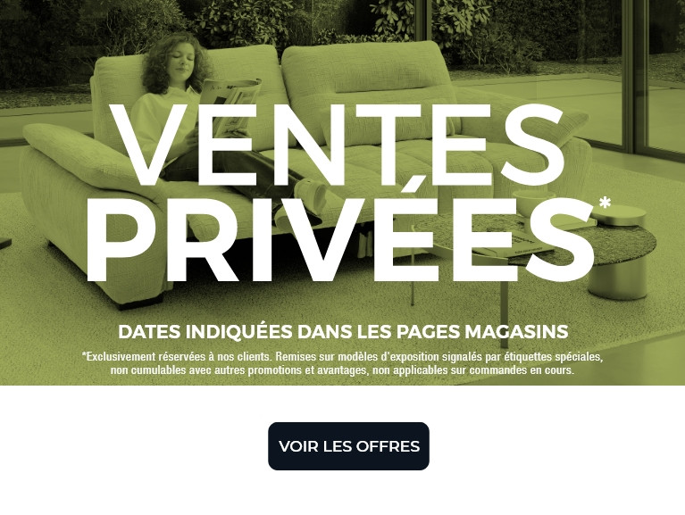 C'est les ventes privées chez Mobilier de France